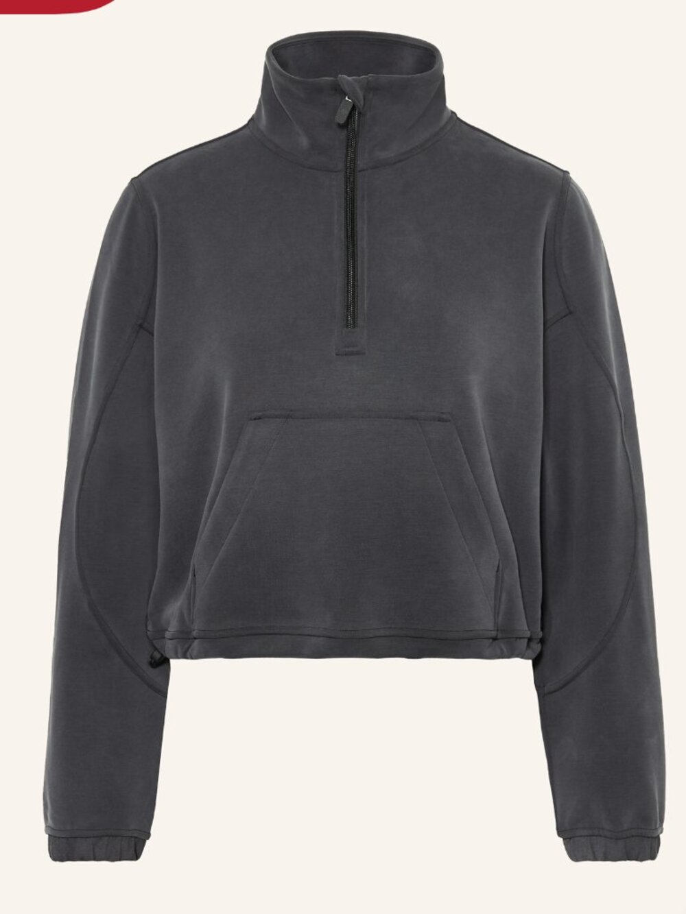 Lululemon Brushed Softstreme Half Zip Pullover DRK GREY Size 2 Ultra Soft